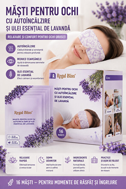 Regal Bliss Masti pentru ochi ® cu autoincalzire si ulei esential de Lavanda ...