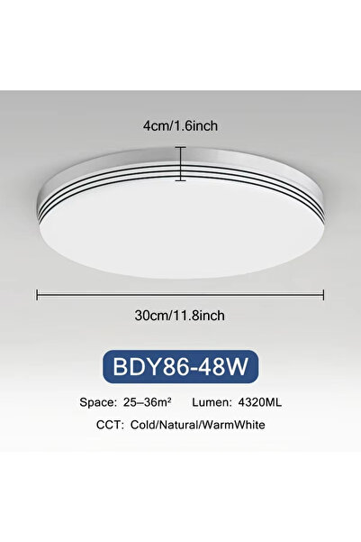 Choice21 White light Rotundity 48W 18W-48W LED Ceiling Light 15-30CM Square C...