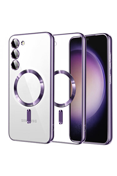 Samsung Husa MagSafe pentru Galaxy S23 S911, Techsuit, Luxury Crystal, Mov De...