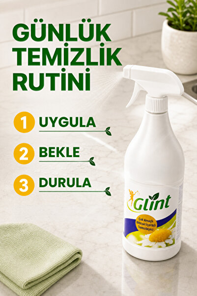 GLİNT Çok Amaçlı Bitkisel İçerikli Temizleyici 1 Litre Leke ve Yağ Temizliği
