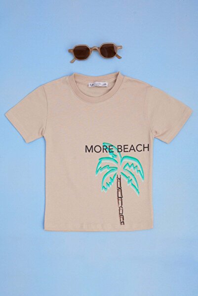 Fulla Moda Tricou pentru băieți cu imprimeu More Beach