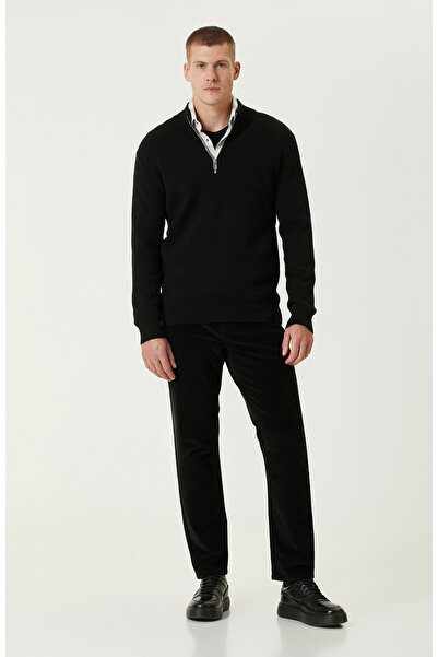 Network Siyah Fitilli Kadife Casual Pantolon