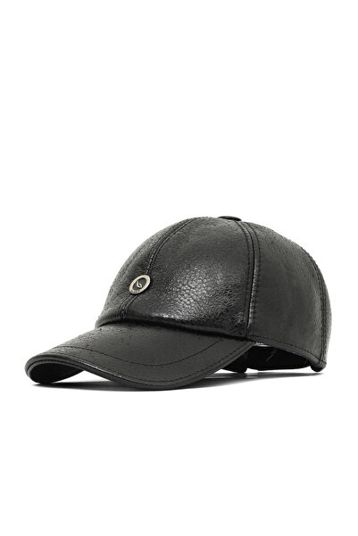 Bueno Shoes Black Printed Leather-2 Men's Hat