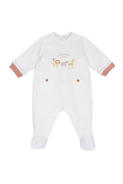 Chicco Bebek Paça İçinden Açılan, Yuvarlak Yakalı Tulum