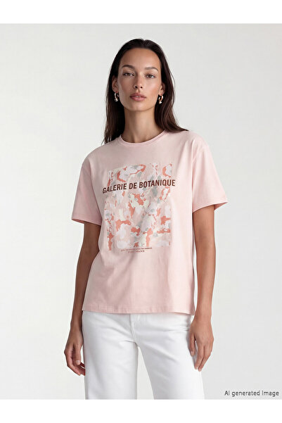 LC Waikiki Original Paris Printed 100% Cotton Women's T-Shirt