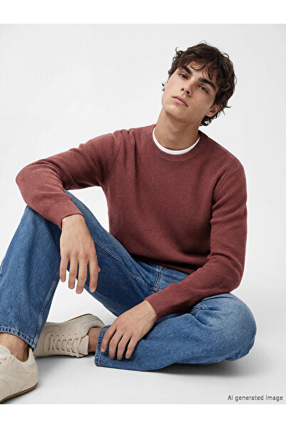 LC Waikiki Sweaters - Burgundy - Regular fit