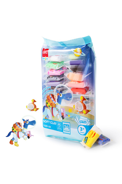Deli Plastilină moale 24 culori 144g