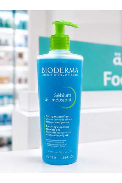 Bioderma Sebium Gel Moussant Foaming Cleanser 500g (Original - Local Saudi Su...