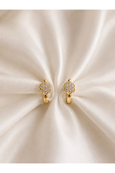 ATELİER GİZEM Xuping kararmaz gold çiçek çelik çocuk küpesi