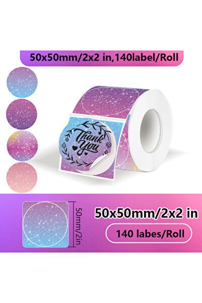 choice2 50x50mm 50x50 Laser Transparent Thermal Adhesive Label Roll Compatibl...