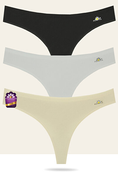papatya lingerie Модал/Памучна смес, Базови прашки с лого, Комплект от 6 броя...