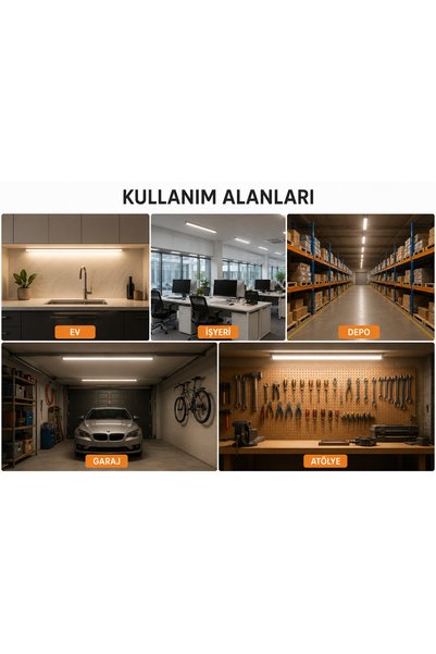 Masfitech inoled 80W LED Bant Armatür 120 cm Kristal Kasa 8400 lm 4000K Gün Işığı Yüksek Işık Gücü