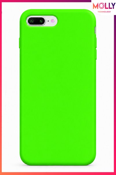 Molly Chartreuse Liquid Velvet Silicone Case for iPhone 7 Plus