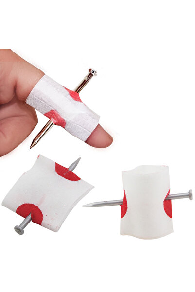 Choice 5pcs 5Pcs Fool Toys Blood Prank Magic Prop Joke Fake Nail Through Fing...