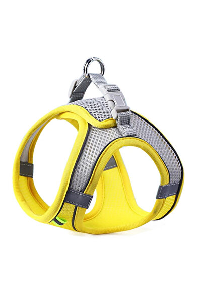 Choice1 M Yellow Cat Dog Harness Vest Chest Rope Set Reflective Breathable Ad...