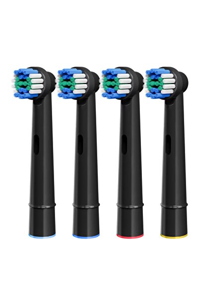 Choice BLACK4PCS Premium Replacement Toothbrush Heads Compatible with Oral-B ...
