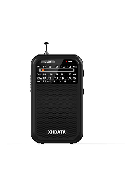Choice D-220 Black XHDATA D-220 FM/SW Retro Style Radio 4 Bands Portable DSP ...