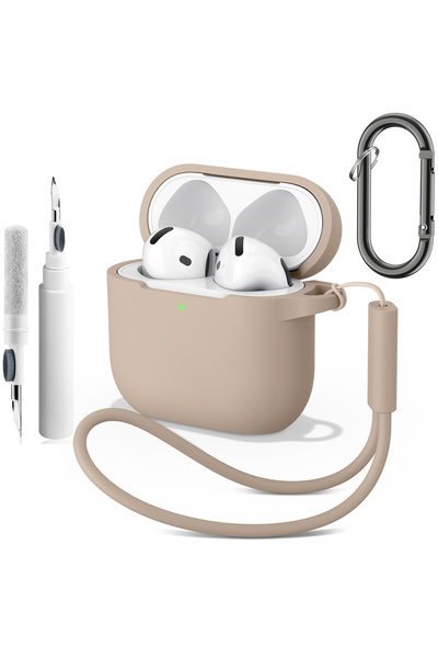 Choice5 For Airpods 4 Milk Tea Silicone Case For Airpods 4 Cover Wireless Blu...