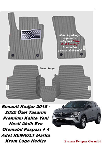 Evamax Design Renault Kadjar 2015 - 2022 Özel Tasarım Premium Kalite Yeni Nes...