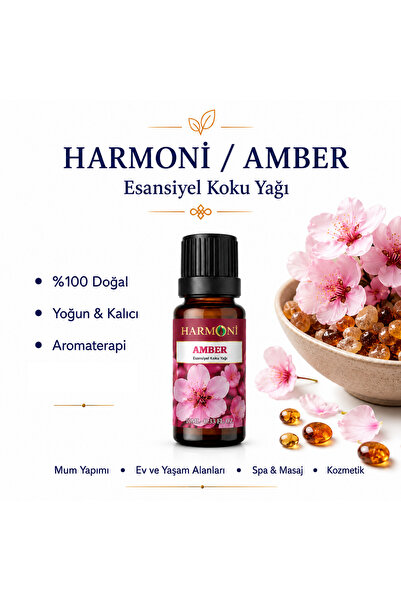 HARMONİ AMBER ÇİÇEĞİ Esansiyel Uçucu Koku 10ML Difüzör Esansı Buhurdanlık Yağ...