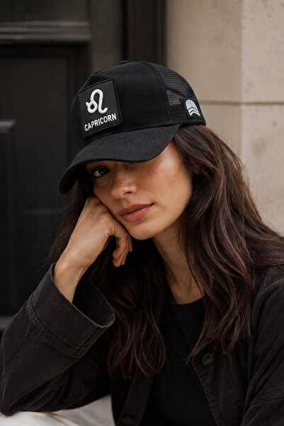 all hats قبعة شبكية مزينة برقعة برج الجدي |   قبعة رياضية مناسبة للاستخدام ال...