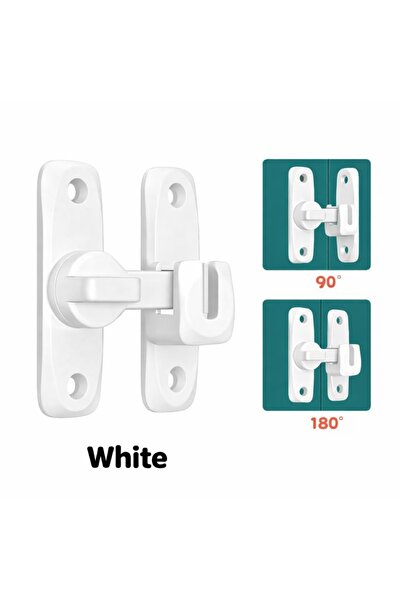 choice2 White 90/180 Degree Barn Door Locks,Sliding Door Window Latch,Door Bo...
