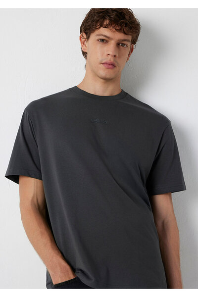 Mavi M0613348 Jeans Printed T-Shirt Men's T-Shirt Smoked