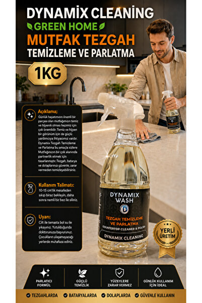 dynamix wash Tezgah, Dolap, Batarya Temizleme ve Parlatma 1 lt