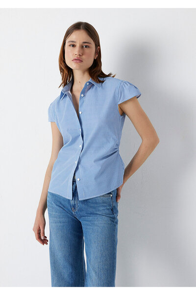 Mavi Pötikare Gömlek Slim Fit / Dar Kesim 1220431-83154