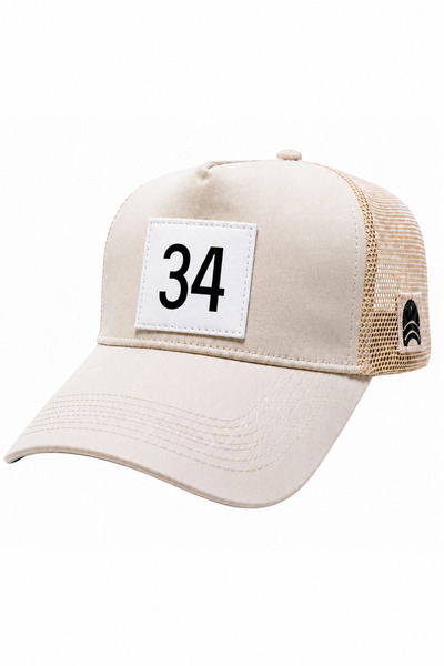 all hats 34 Patch Detailed Mesh Trucker Baseball Cap