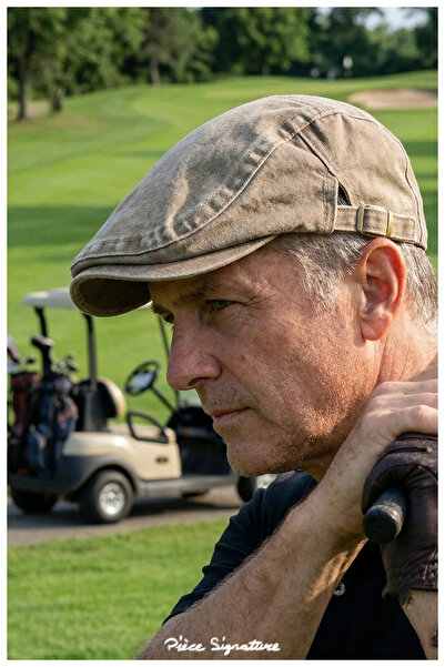 PIECE SIGNATURE 100% Cotton, Adjustable Denim Golf Cap for Women and Men