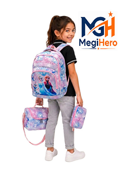 MegiHero Karakter Desenli İlk Okul Çantası Kız Çocuk İlkokul Çantası