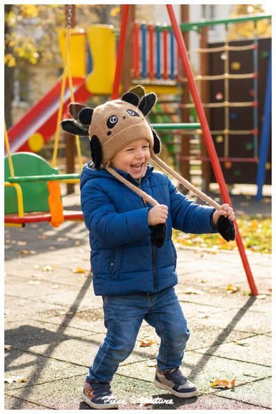 PIECE SIGNATURE Luxury Soft Beanie with Fleece Lining for Boys (Ages 4-8)