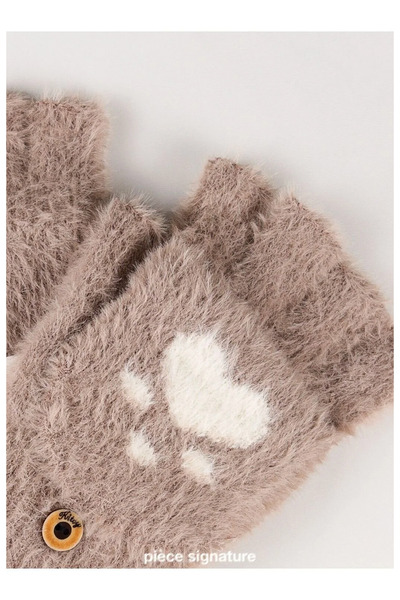 PIECE SIGNATURE 95% Viscose 5% Spandex, Girls' Soft Covered Cut Gloves (Ages ...
