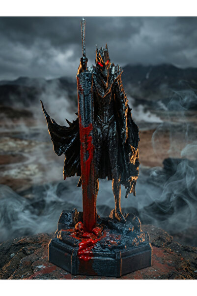 CRAFTEL Berserk Guts Berserker Zırhlı Kan Detaylı 3D Tasarım Mini Heykel 15 cm