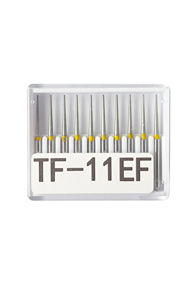 Choice30 مجموعة رؤوس حفر ماسية للأسنان TF-11EF، 10 قطع/مجموعة، قطر FG، مقبض ع...