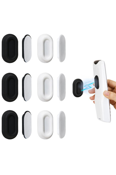 choice2 white black 6 Pack Magnetic Remote Control Holder Wall Mount Soft Sil...