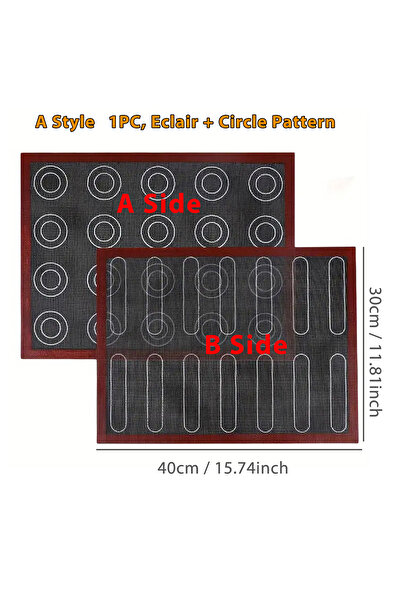 Choice A-Eclair-Circle 1PC Perforated Silicone Baking Mat, 2 Sides with Puff ...