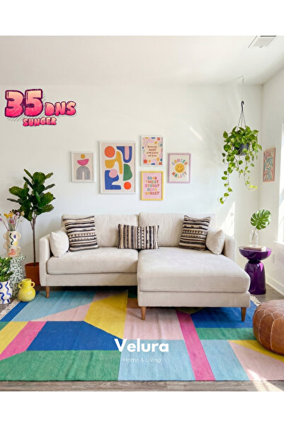 Velura Home & Living Pamela Köşe Koltuk - Beyaz