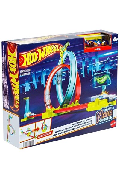 HOT WHEELS Nessiworld Hot Wheels Neon Racings Race in Double Hoop Set Hpc05