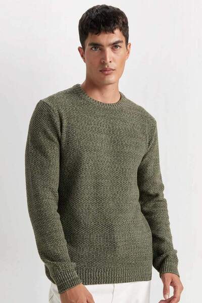 DeFacto Regular Fit Crew Neck Knit Sweater