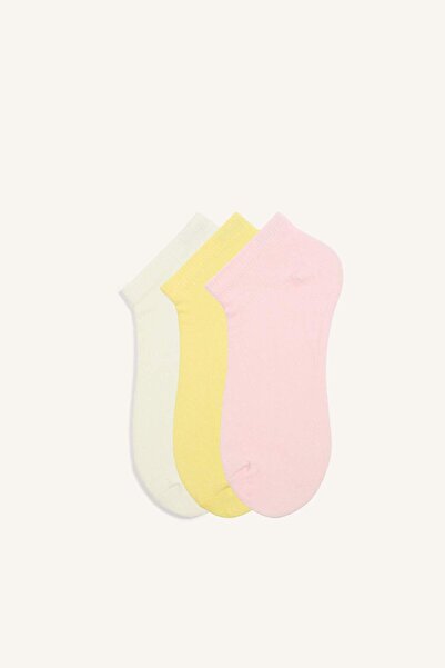 DeFacto 3-Piece Cotton Booties Socks for Girls I2961A8Ns
