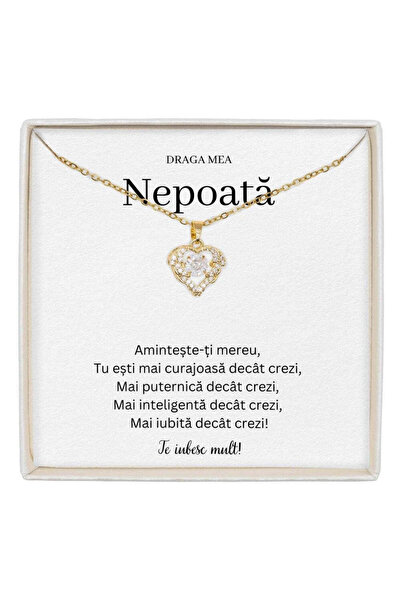 The Jewel Heart Colier True Love cu pandantiv în formă de inimă pentru nepoat...