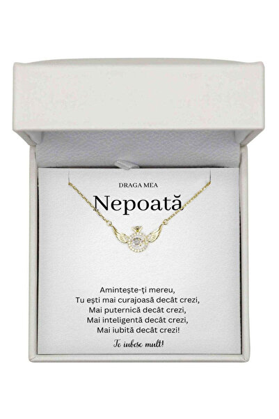 The Jewel Heart Colier Guardian Angel cadou din argint 925 cu mesaj de dragos...