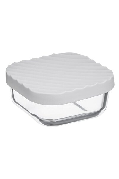 BAMI NETWORK Caserola sticla 200ml cu capac gri pentru alimente proaspete