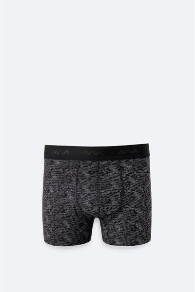 Avva Men's Black Patterned Single Regular Fit Boxer A61Y9504