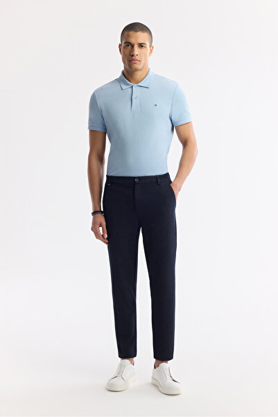 Avva Erkek Lacivert Beli Lastikli Bi-Stretch Chino Slim Fit Pantolon B003033