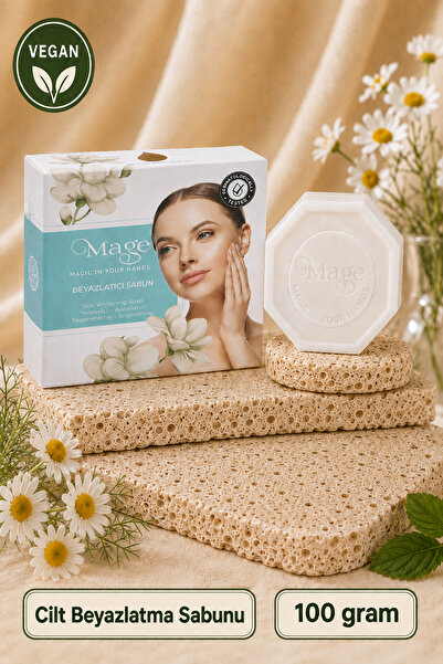 Mage Cosmetics Mage Doğal Beyazlatıcı Güzellik Sabunu 100 gram 1 adet hediyelik kutuda
