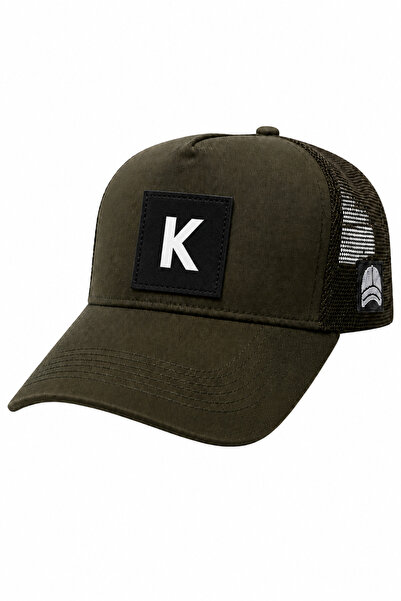 all hats قبعة بيسبول شبكية مزينة بحرف K