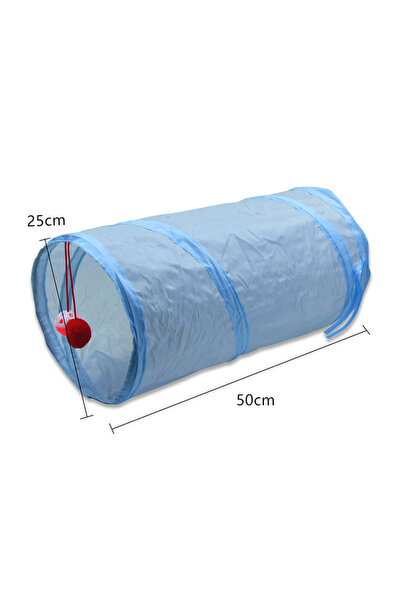 choice2 Small tunnel Cat Toys Gray 3-Way Foldable Pet Cat Tunnel Tube Toy Kit...